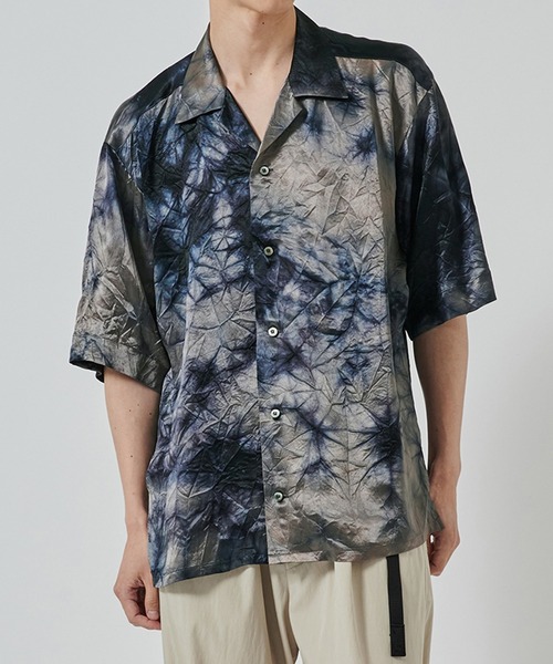 UJOH（ウジョー） シャツ 半袖 「UJOH HOMME」Slit Sleeve Open Collar
