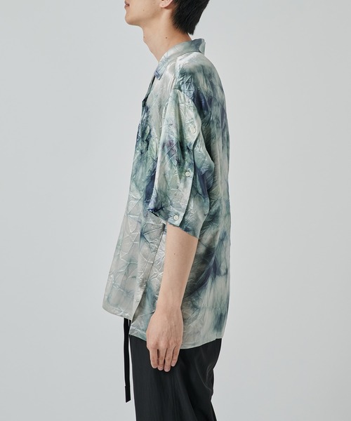 UJOH（ウジョー） シャツ 半袖 「UJOH HOMME」Slit Sleeve Open Collar