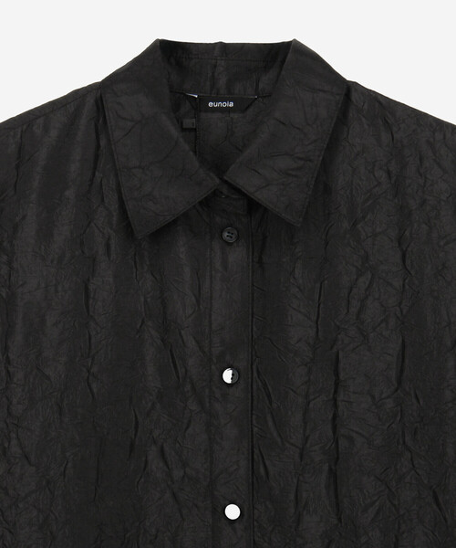 「Bshop」 シャツワンピース ONE ブラック レディース_画像3