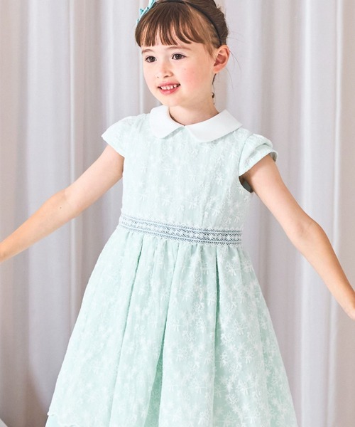 ショパンワンピース　フォーマルワンピース　半袖　発表会　120cm ミント CHOPIN（ショパン） 「KIDS」半袖ワンピース 120cm ミント キッズ
