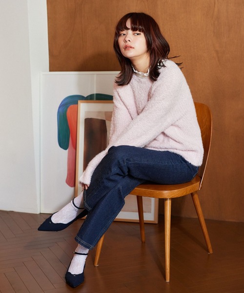 「mysty woman」 ブーツカットデニムパンツ MEDIUM インディゴブルー レディース_画像8