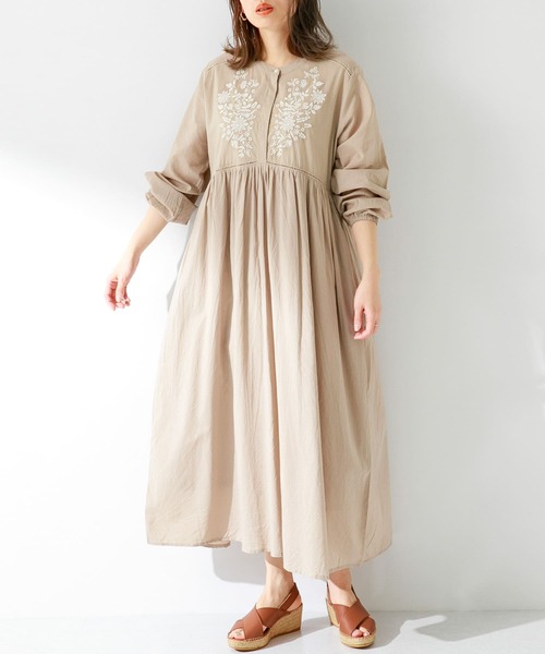 「URBAN RESEARCH Sonny Label」 長袖ワンピース FREE ブラック レディース_画像2