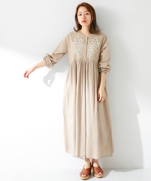 「URBAN RESEARCH Sonny Label」 長袖ワンピース FREE ブラック レディース_画像4
