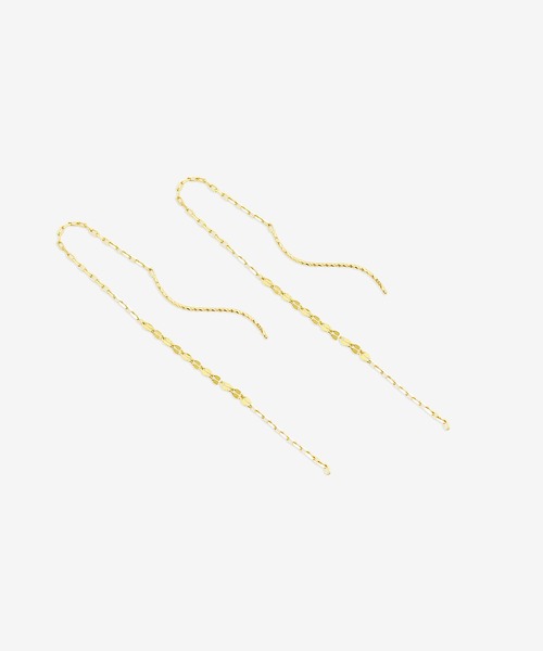 K10 イエローゴールド チェーンピアス BLOOM/ブルーム WEB限定 BLOOM（アクセサリー） ピアス K10 イエローゴールド チェーン
