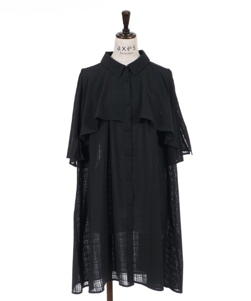 チュニック丈ケープ axes femme チュニック ケープデザインワンピース : ZOZOTOWN