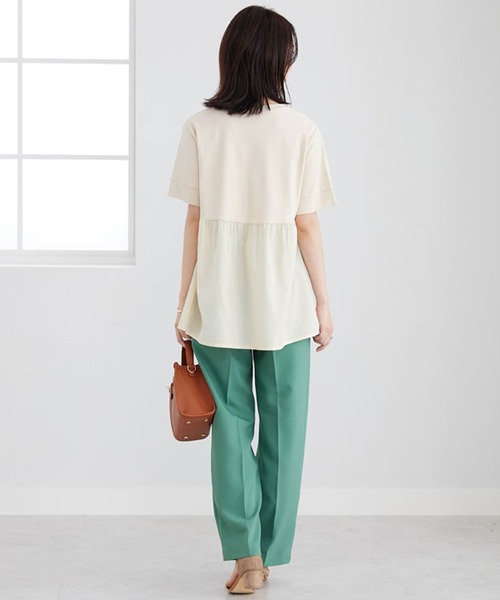 BELLUNA PLUS（ベルーナプラス） チュニック ギャザー切替デザイン細