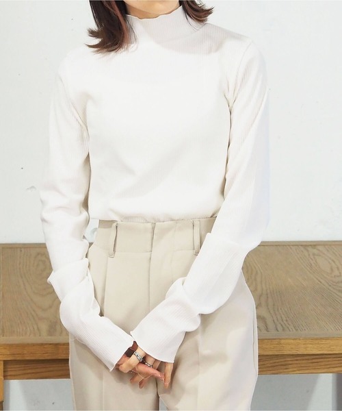 tシャツ テレコカットソー レディース tiptop tシャツ テレコハイネックカットソー レディース