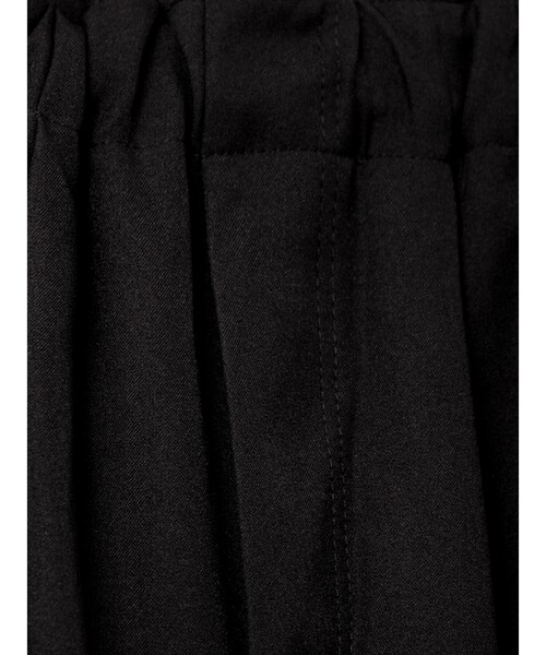 ミズイロインド　ワイドクロップドパンツ　ブラック mizuiroind パンツ mizuiro ind ワイドカーゴパンツ レディース