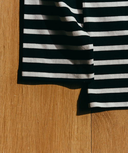 LOOPWHEELER for LOWERCASEリラックスボーダーバスクシャツ LOOPWHEELER tシャツ 「LOOPWHEELER for LOWERCASE」別注