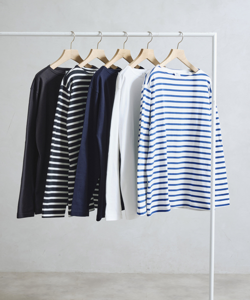 LOOPWHEELER for LOWERCASEリラックスボーダーバスクシャツ LOOPWHEELER tシャツ 「LOOPWHEELER for LOWERCASE」別注