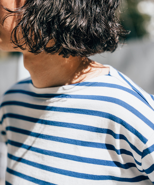 LOOPWHEELER for LOWERCASEリラックスボーダーバスクシャツ LOOPWHEELER tシャツ 「LOOPWHEELER for LOWERCASE」別注