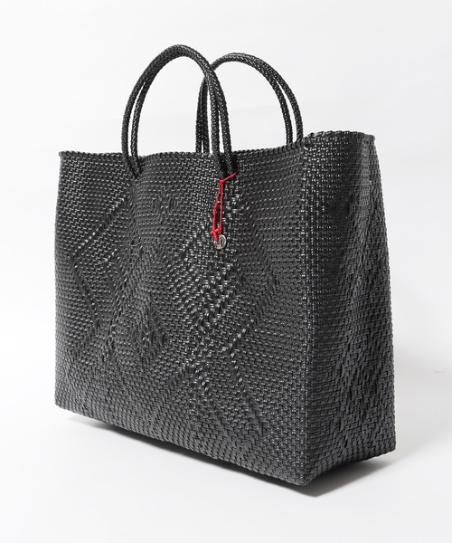 オホデメックスplastic cago tote regular 黒かごバッグ OJO DE MEX かごバッグ カゴバッグ MEX/オホデメックス Plastico