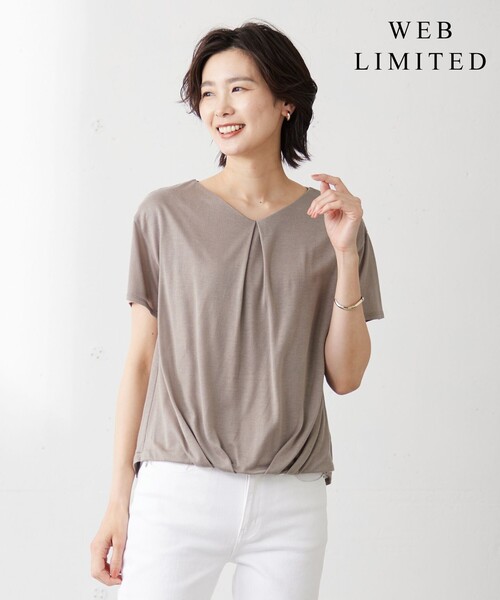 tシャツ 「WEB限定カラーあり・接触冷感」セルロースジャージー カットソー レディース