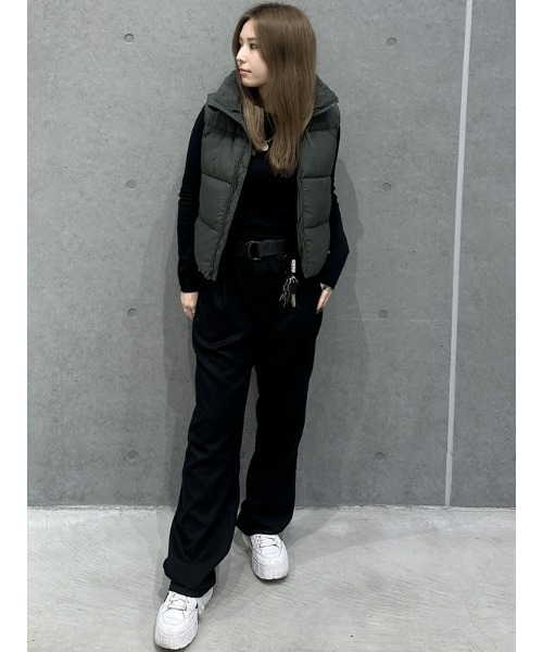 GAP ダウンベスト ダウン ビッグ パフ クロップドベスト