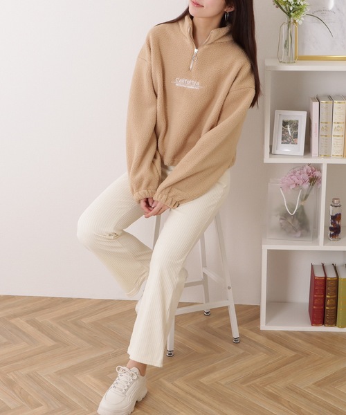 Lace Ladies（レースレディース） ハーフ ジップ ボア フリース プル