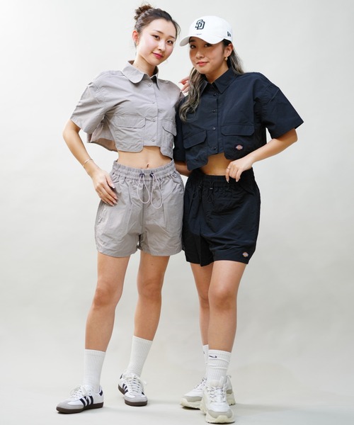 ブラウス シャツ Dickies ディッキーズ クロップドシャツ レディース VENCE EXCHANGE ブラウス シャツ Dickies ディッキーズ