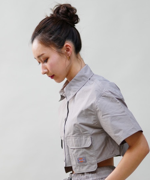ブラウス シャツ Dickies ディッキーズ クロップドシャツ レディース Dickies ブラウス シャツ Dickies/ディッキーズ ナイロン