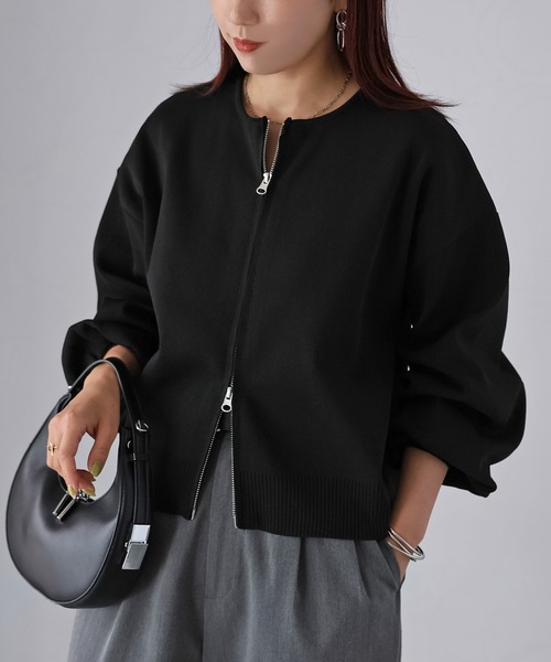 Riberry（リベリー） カーディガン スポンディッシュダブルジップ