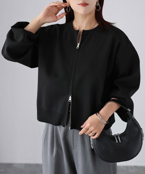 Riberry（リベリー） カーディガン スポンディッシュダブルジップ