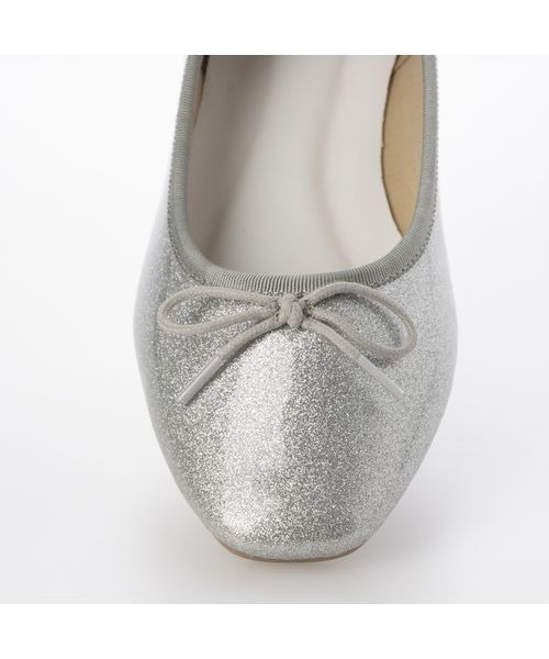 Fin（フィン） バレエシューズ パンプス スクエアトゥラメバレエ