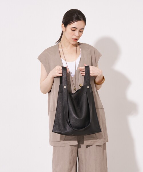 【極美品】BEAURE カウレザー 2WAY ハンドル トートバッグ　黒 Beau're（ヴュレ） トートバッグ 「WEB限定」「BEAURE/ヴュレ