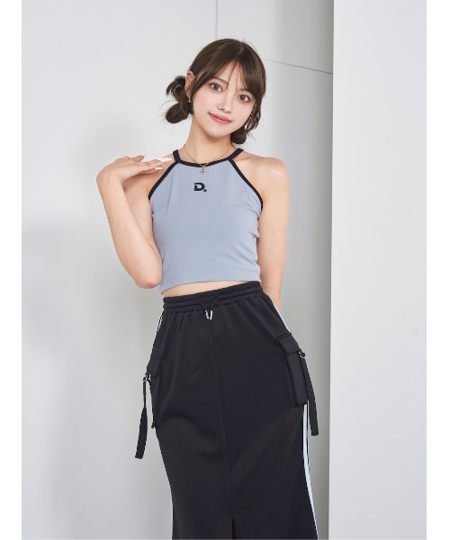 Darich デザインカットパイピングトップス レディース