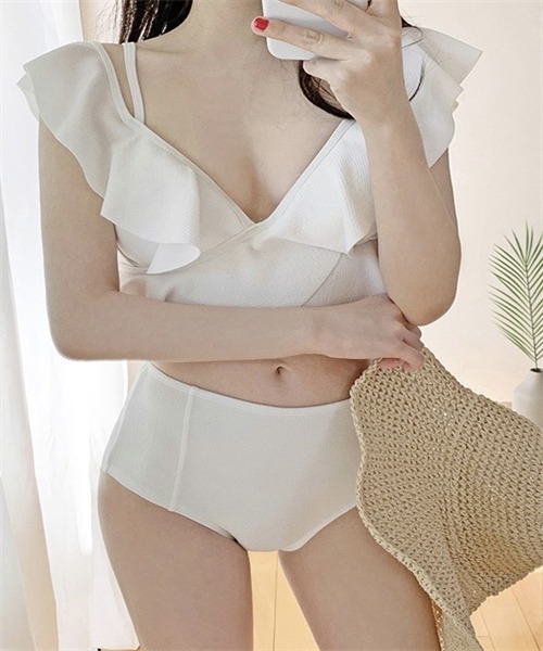 Reformation ハイウエスト ビキニ 水着 上下セット レイヤード レースレディース Lace Ladies ハイウエストショーツセパレート