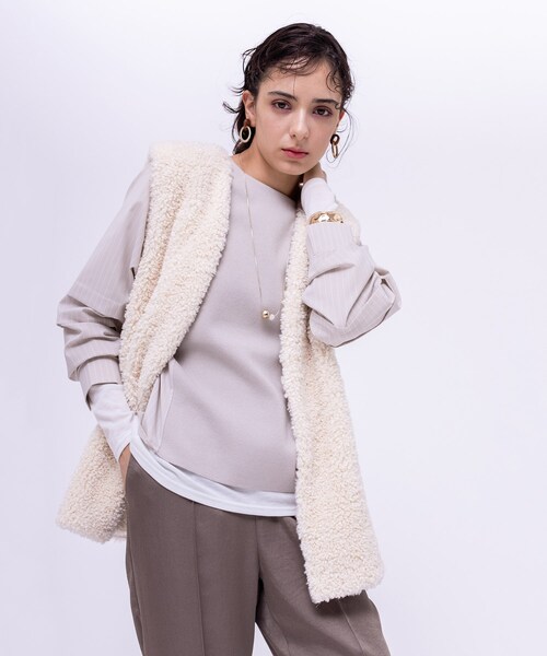 INDIVI ニット セーター 「洗える／パーソナルカラー」トーン