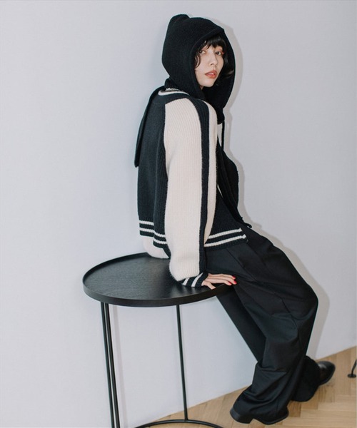 ニット セーター raglan zip knit tops レディース SUWDEE ニット セーター raglan zip knit tops レディース
