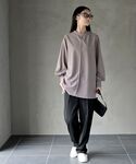 チュニック カットジョーゼットボリューム袖チュニックの詳細画像1