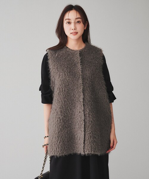 ベスト 「TORRAZZO DONNA」エコムートン×ボアリバーシブルベスト 