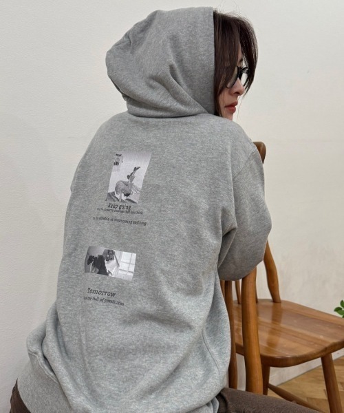 パーカー 「ZOZOTOWN限定」LHP×Ami/「Keep going」UpDRIFT pullover hoodie(UNISEX)/lhpami
