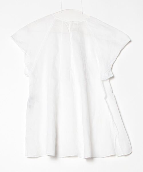 DRAWER◆半袖ブラウス/38/コットン/ホワイト/6521-299-0139 DRAWER 「Drawer」 半袖ブラウス 38 ホワイト レディース