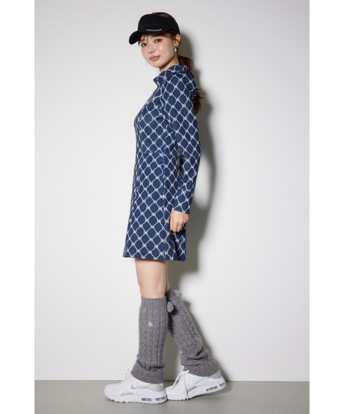 【美品】RIENDA GOLF バックリボン プリンセスカット ワンピース 総柄 RIENDA GOLF | 【RIENDA GOLF】バックリボンプリンセスカット