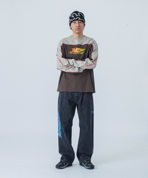 早い者勝ち XLARGE SIDE CUTTING DENIM PANTS 大胆デザイン◎ XLARGE ジーンズ SIDE CUTTING DENIM PANTS メンズ レディース
