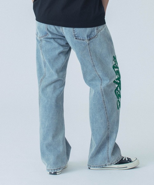XLARGE ジーンズ SIDE CUTTING DENIM PANTS メンズ レディース