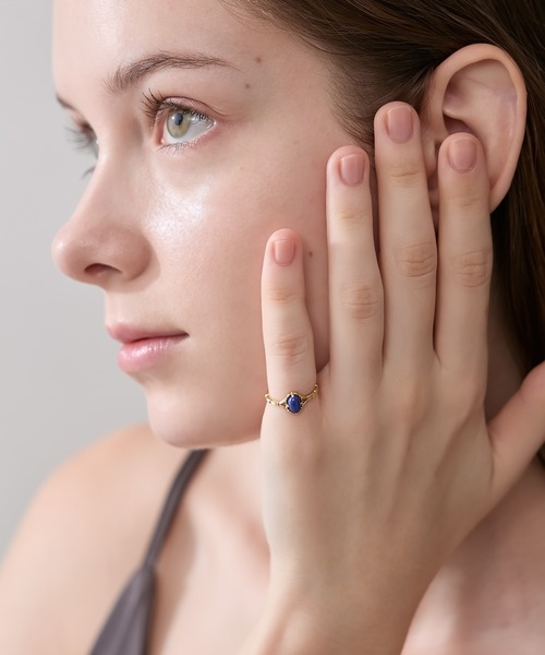 NOJESS（ノジェス） 指輪 リング ゴールドラピスラズリピンキーリング