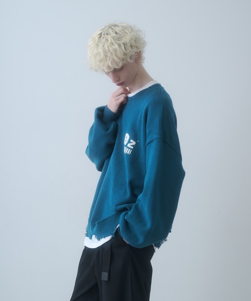 DOOPZ（ドープス） セーター ニット Logo Damage Knit - ロゴダメージ