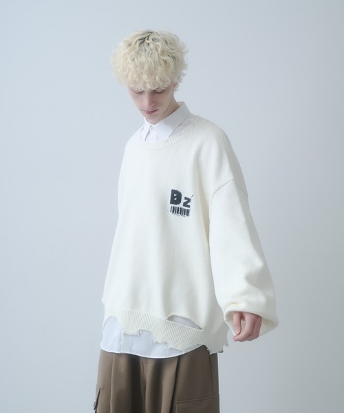 DOOPZ セーター ニット Logo Damage Knit - ロゴダメージニット