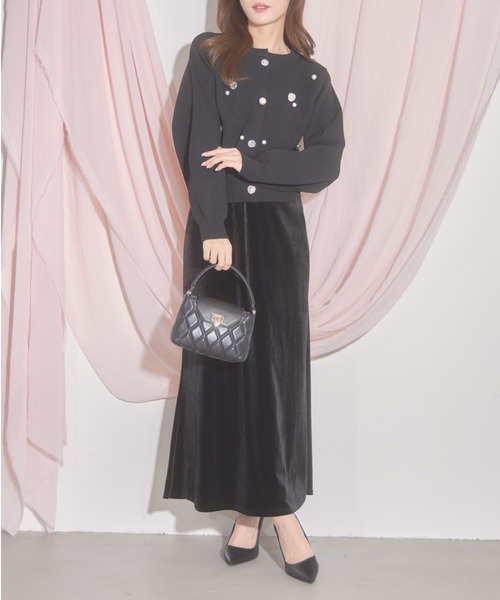 カーディガン 「ZOZO限定」パール付きカーディガン レディース tocco closet カーディガン 「ZOZO限定」ビジュー×パール