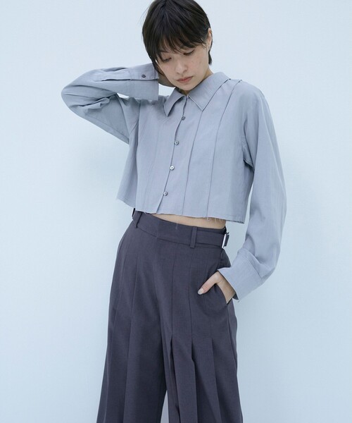ブラウス シャツ RBS / カットオフ クロップド シャツ レディース