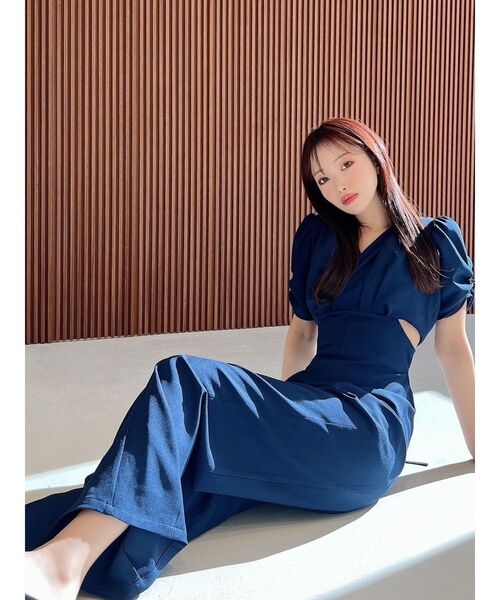 RESEXXY カットアウトカシュクールコンビネゾン セール】カットアウトカシュクールコンビネゾン（つなぎ