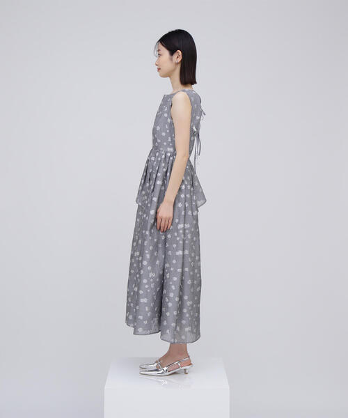 hanaさま専用＊アシンメトリーフリルジャガードワンピース hanaさま専用＊アシンメトリーフリルジャガードワンピース