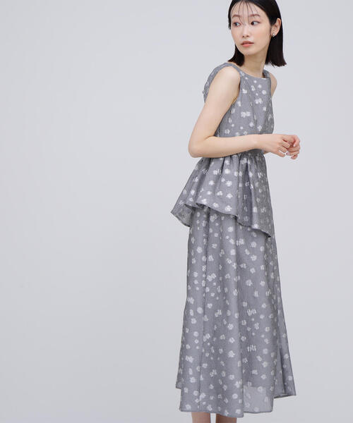 OBLI ジャガードフリルワンピース　サイズ1 新品 ジャガードフリルワンピース【残り3点】 | DRESS | OBLI