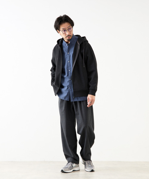 メンズメルローズ（MEN’S MELROSE）/ウールMIXダンボールZIPパーカー MEN'S MELROSE パーカー ウールMIXダンボールZIPパーカー メンズ