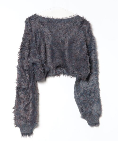 「GYDA」 ニットカーディガン FREE ブルー レディース_画像2