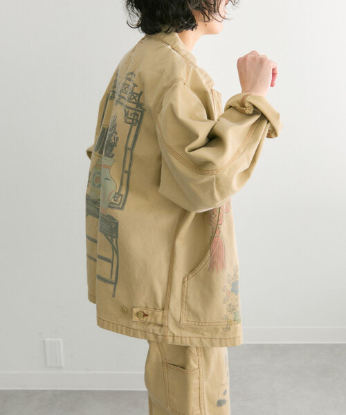 ear PAPILLONNER コート アウター ペイントジャケット「Work of