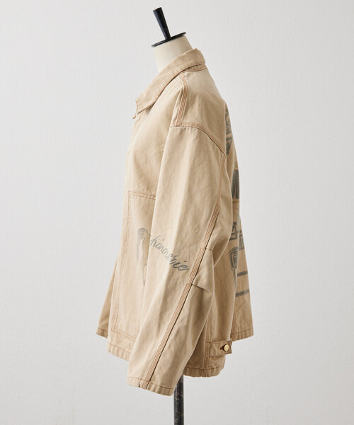 ear PAPILLONNER コート アウター ペイントジャケット「Work of