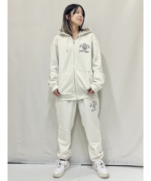 GAP 「GAP」 ジップアップパーカー L ライトグレー メンズ