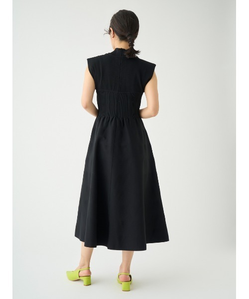 【CELFORD】ブラックノースリーブワンピース美品 セルフォード CELFORD ツイストデザインノースリワンピース